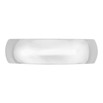 14K White Gold 6mm Domed Comfort-Fit Wedding Band – view 3