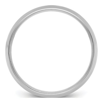 14K White Gold 6.5mm Domed Comfort-Fit Wedding Band – view 2