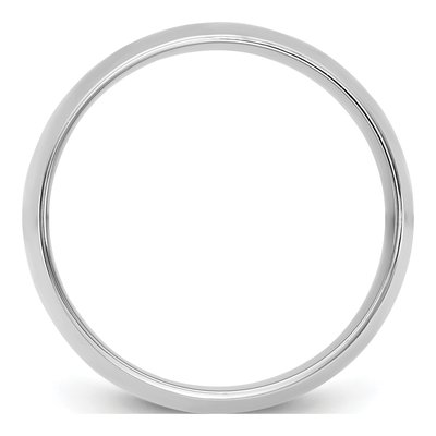 14K White Gold 9mm Domed Comfort-Fit Wedding Band – view 2