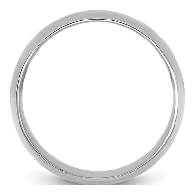 14K White Gold 10mm Domed Comfort-Fit Wedding Band – view 2