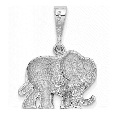 14K White Gold Elephant Pendant – view 4