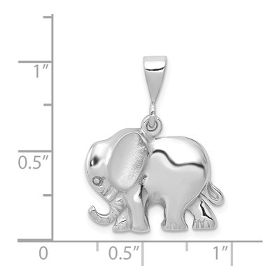 14K White Gold Elephant Pendant – view 5