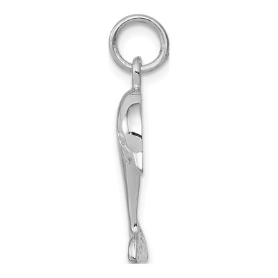 14K White Gold Dolphin Pendant – view 3