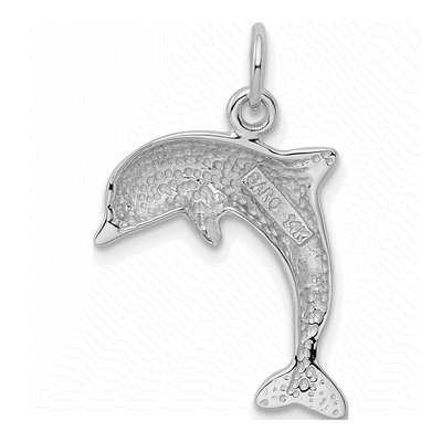14K White Gold Dolphin Pendant – view 4