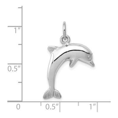 14K White Gold Dolphin Pendant – view 5
