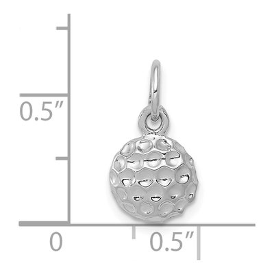 14K White Gold Golf Ball Pendant – view 5