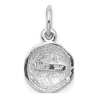 14K White Gold Domed Soccer Ball Pendant – view 4