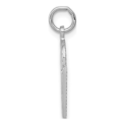 14K White Gold Basketball Net Pendant – view 3