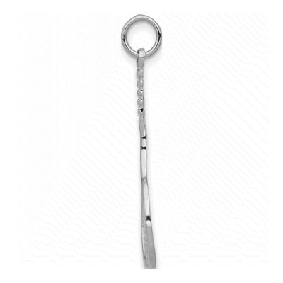 14K White Gold Tennis Racquet Pendant – view 3