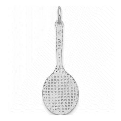 14K White Gold Tennis Racquet Pendant – view 4