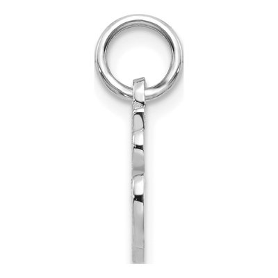 14K White Gold Script Letter A Charm – view 3