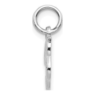 14K White Gold Script Letter B Charm – view 3