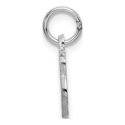 14K White Gold Script Letter B Charm – view 4