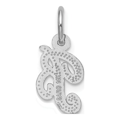 14K White Gold Script Letter B Charm – view 5