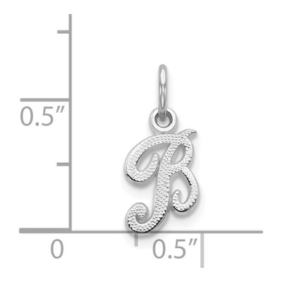 14K White Gold Script Letter B Charm – view 6
