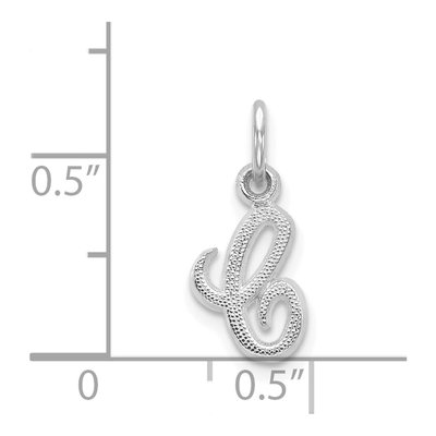 14K White Gold Script Letter C Charm – view 5