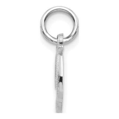 14K White Gold Script Letter D Charm – view 3