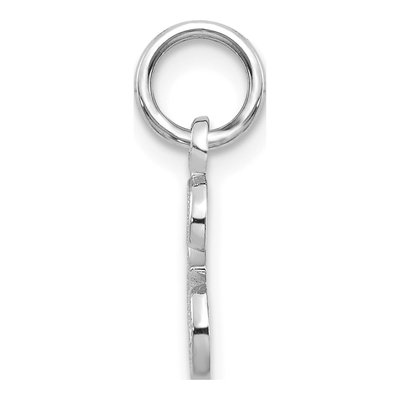 14K White Gold Script Letter E Charm – view 3