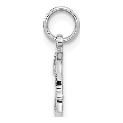 14K White Gold Script Letter I Initial Charm – view 3