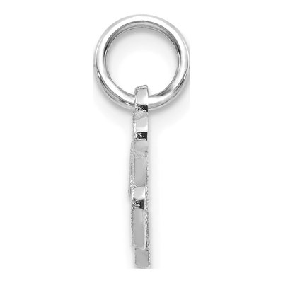 14K White Gold Script Letter K Charm – view 3