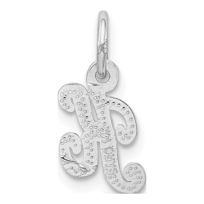 14K White Gold Script Letter K Charm – view 5