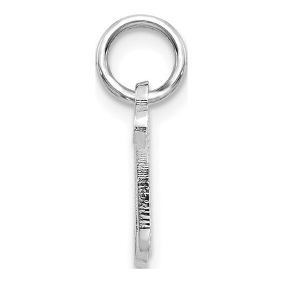 14K White Gold Script Letter N Charm – view 3