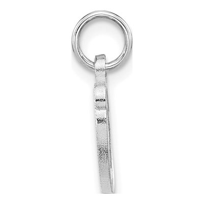 14K White Gold Script Letter O Charm – view 3