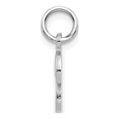 14K White Gold Script Letter P Charm – view 3