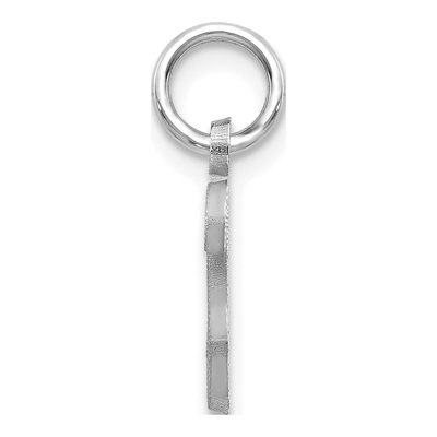 14K White Gold Script Letter S Pendant – view 3