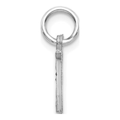 14K White Gold Letter A Pendant – view 3