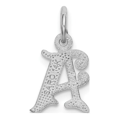14K White Gold Letter A Pendant – view 5
