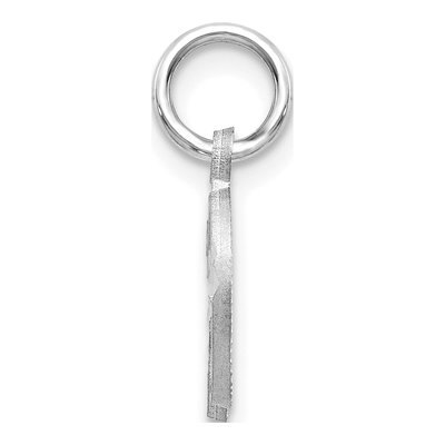 14K White Gold Diamond-Cut Letter D Charm – view 3