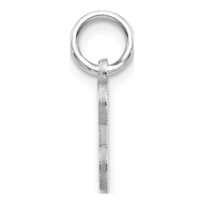 14K White Gold Letter E Pendant – view 3