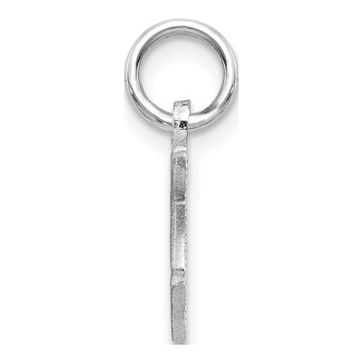 14K White Gold Diamond-Cut Letter F Charm – view 3