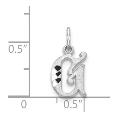 14K White Gold Letter G Pendant – view 4