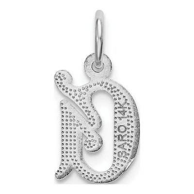 14K White Gold Letter G Pendant – view 5