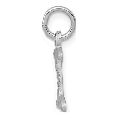 14K White Gold Initial I Pendant – view 3