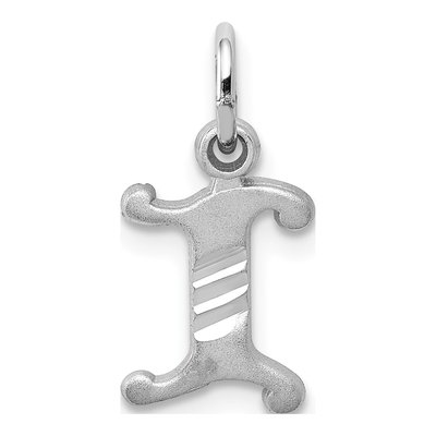 14K White Gold Initial I Pendant