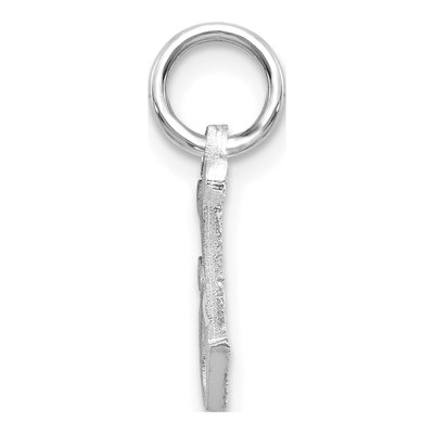 14K White Gold Letter J Pendant – view 3