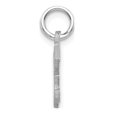 14K White Gold Diamond-Cut Letter K Charm – view 3