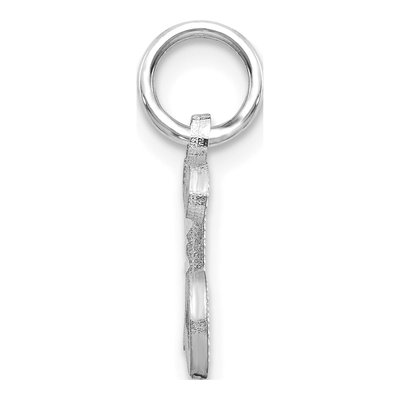 14K White Gold Letter L Pendant – view 3