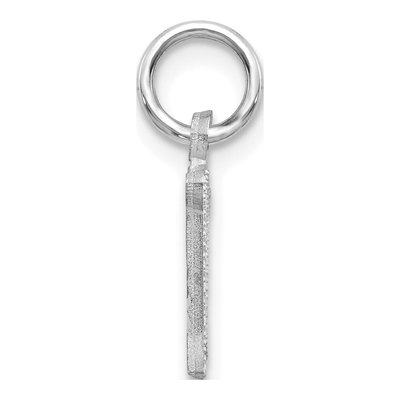 14K White Gold Diamond-Cut Letter M Charm – view 3