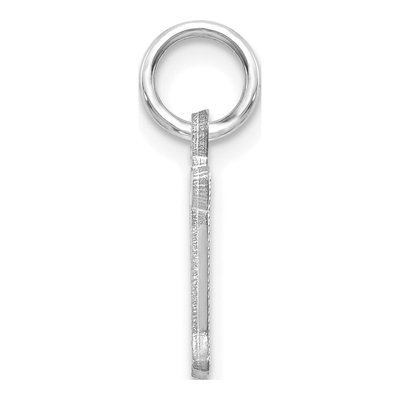 14K White Gold Letter N Pendant – view 3