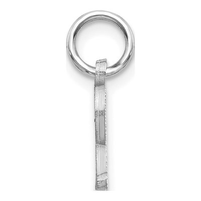 14K White Gold Letter R Pendant – view 3