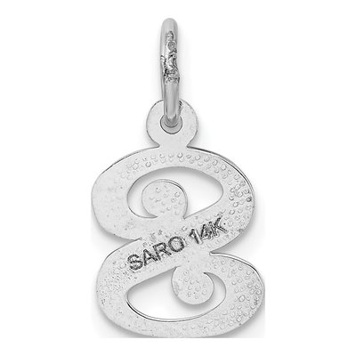 14K White Gold Letter S Pendant – view 5
