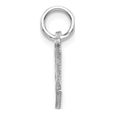 14K White Gold Letter T Pendant – view 3