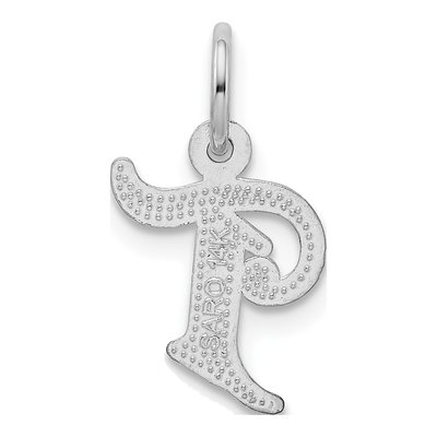 14K White Gold Letter T Pendant – view 5