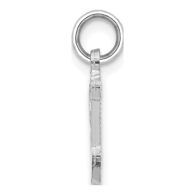 14K White Gold Letter V Pendant – view 3