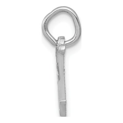 14K White Gold Letter W Pendant – view 3