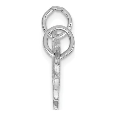 14K White Gold Key Heart Break-Apart Set Charm – view 3
